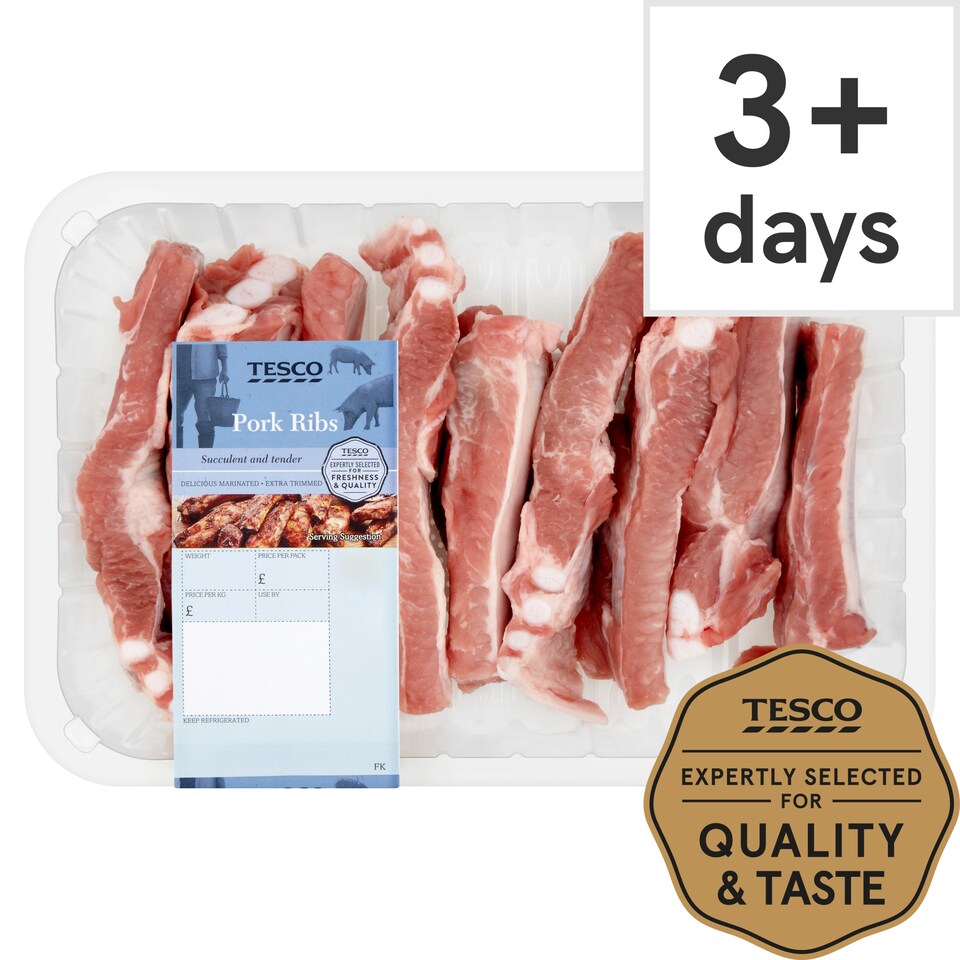 image 1 of Tesco Pork Ribs 700G