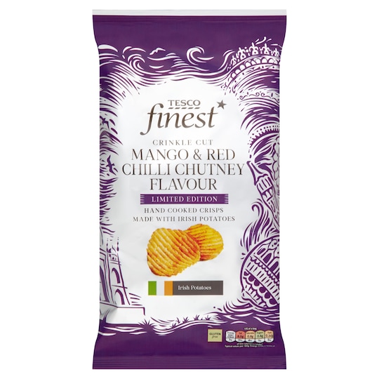 Tesco Finest Mango And Red Chilli Chutney Crisps 150G Tesco Groceries