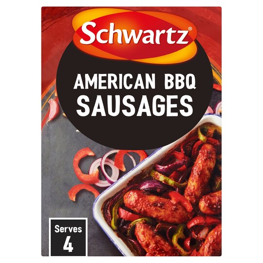 Schwartz American Bbq Sausages Mix 30G Tesco Groceries