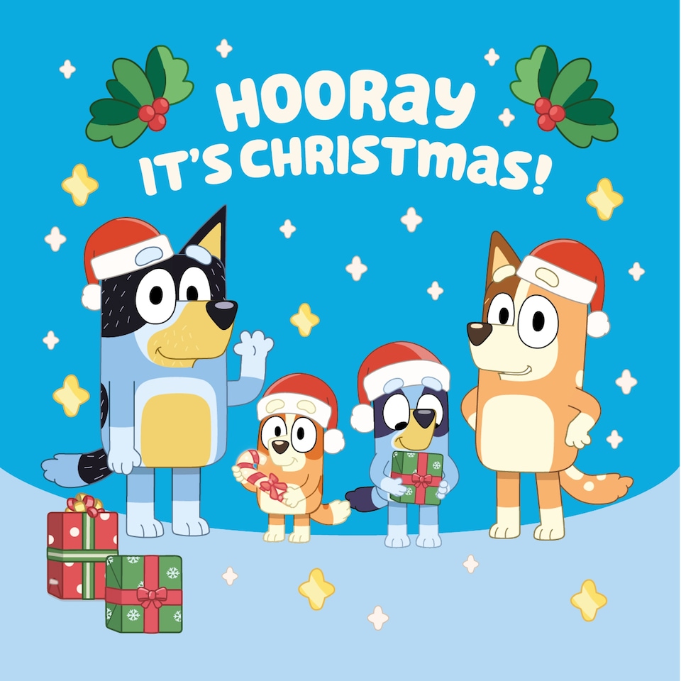 image 1 of Bluey 4 Designs Christmas Cards 20 Pack