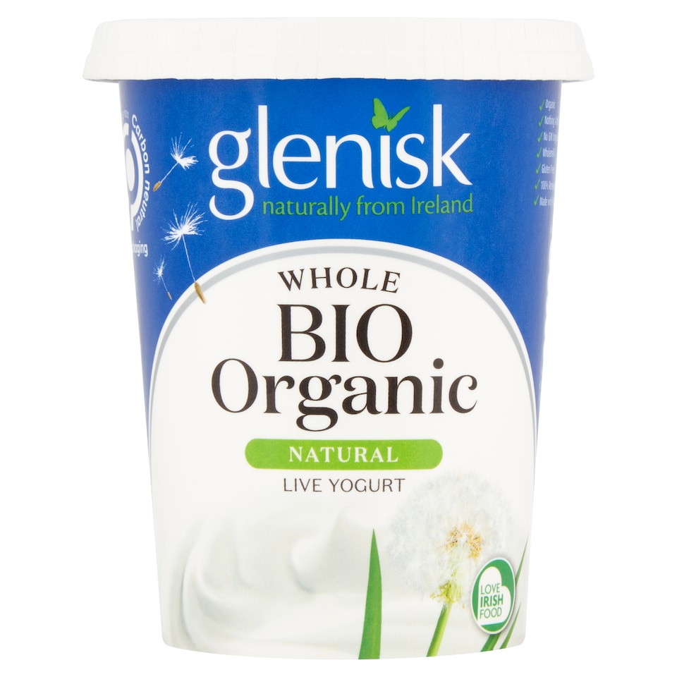 Glenisk Organic Natural Yoghurt 500G