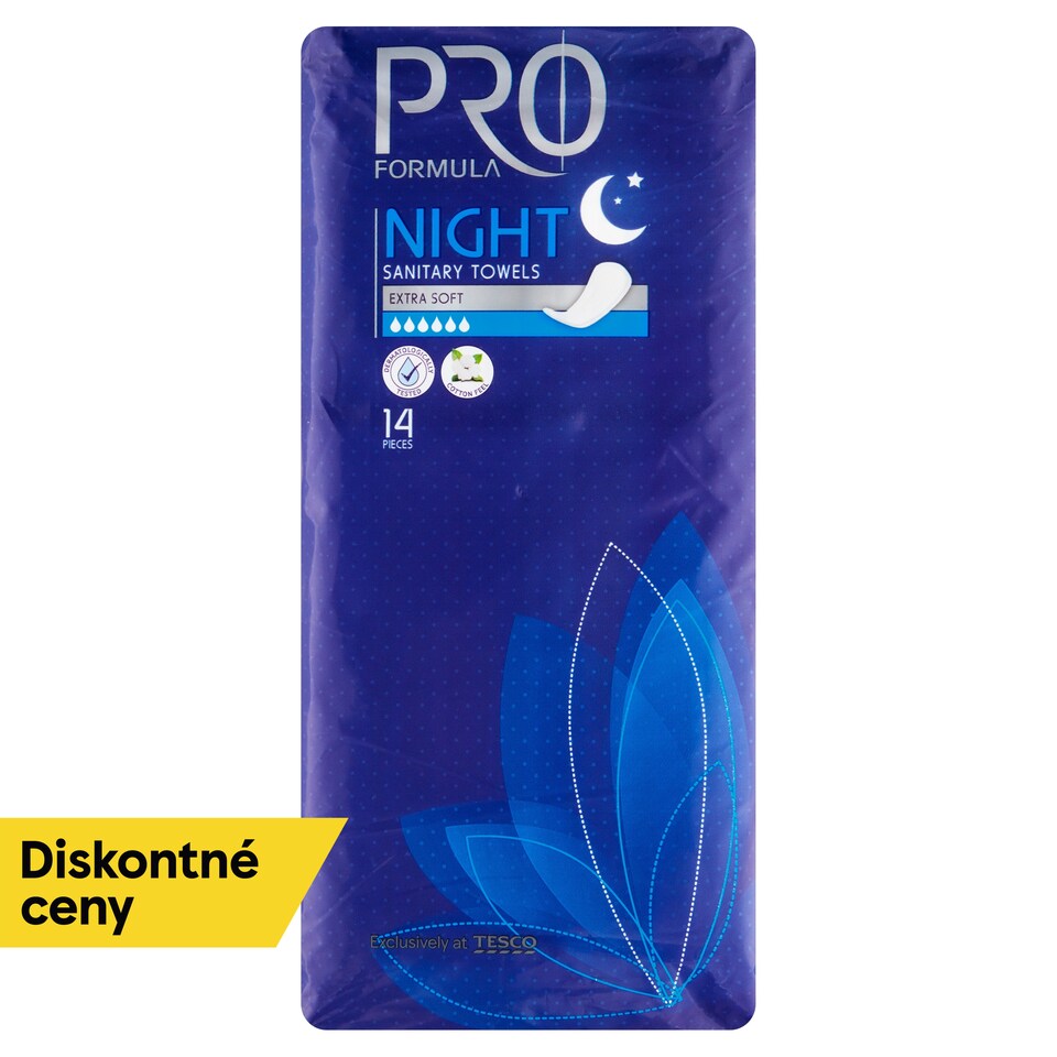 Tesco Pro Formula Night Sanitary Towels 14 pcs