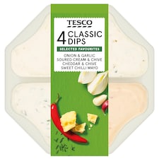 Tesco 4 Classic Dips 500g