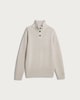 image 4 of F&F Knitted High Neck Buttoned Jumper with Wool in Cream
