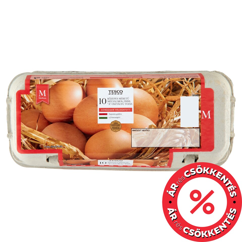 Tesco "A" Class Medium Size Fresh Egg M 10 pcs