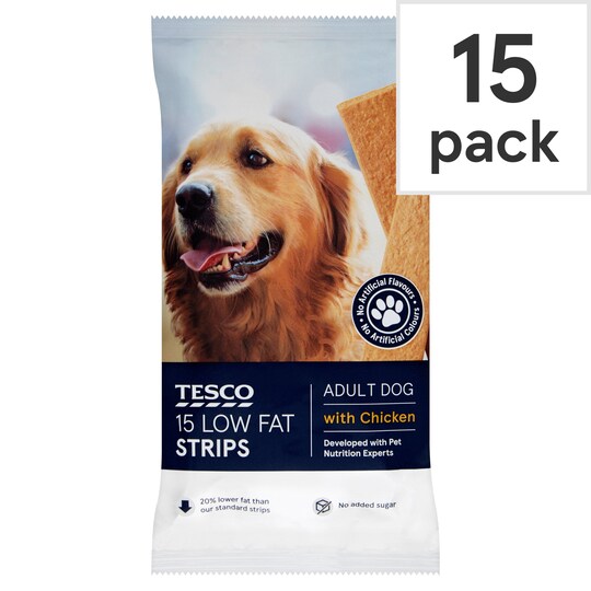 Tesco Dog Healthy Treats Low Fat Strips Chicken 150G Tesco Groceries