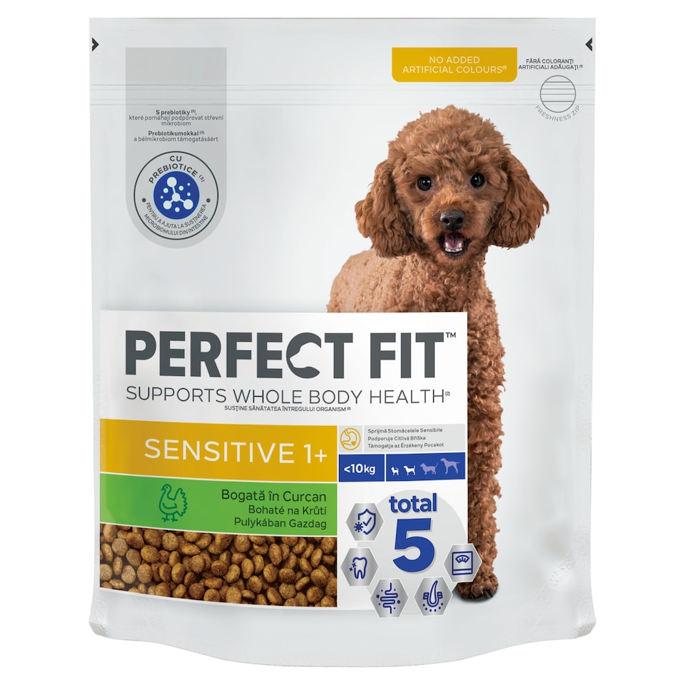 Perfect Fit Sensitive 1+ Complete Dry Food for Adult Dogs Rich in Turkey 1,4 kg