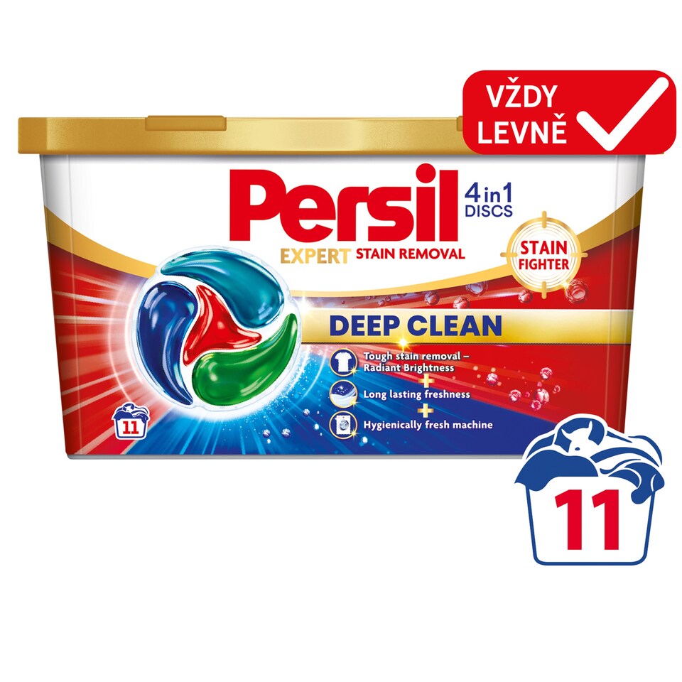 Persil Discs 4in1 Deep Clean Expert Stain Removal prací prostředek 11 praní 11 x 17g (187g)