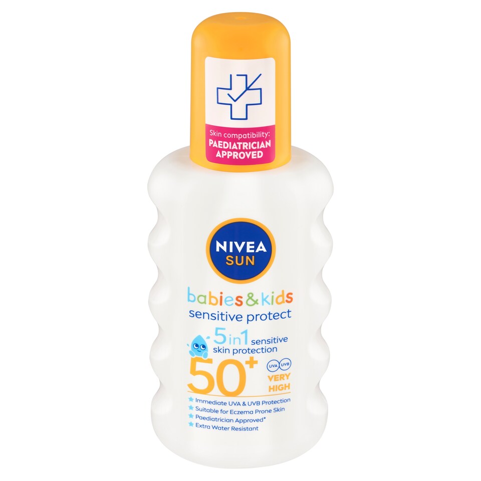 image 1 of Nivea Sun Sensitive Protect Babies & Kids Sun Spray SPF 50+ 200 ml