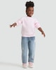 image 3 of F&F Girls Cotton Rich Bow Print Sweatshirt in Pink