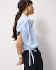 image 3 of F&F Pure Cotton Drawstring Hem Shirt in Blue