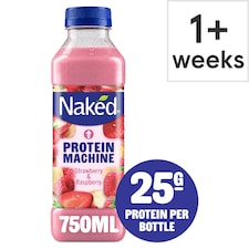 Naked Protein Machine Supercharged Smoothie Strawberry Raspberry 750ml