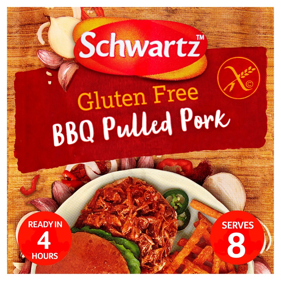 Schwartz Gluten Free Bbq Pulled Pork Sauce 35G Tesco Groceries