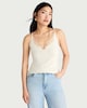 image 2 of F&F Lace Trim Strappy Vest in Cream