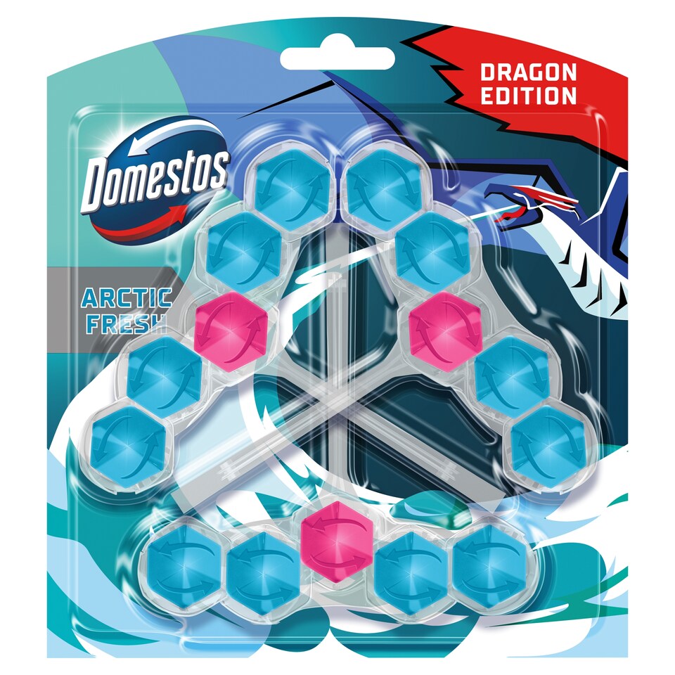 Domestos Arctic Fresh Toilet Refreshing Block 3 x 50 g