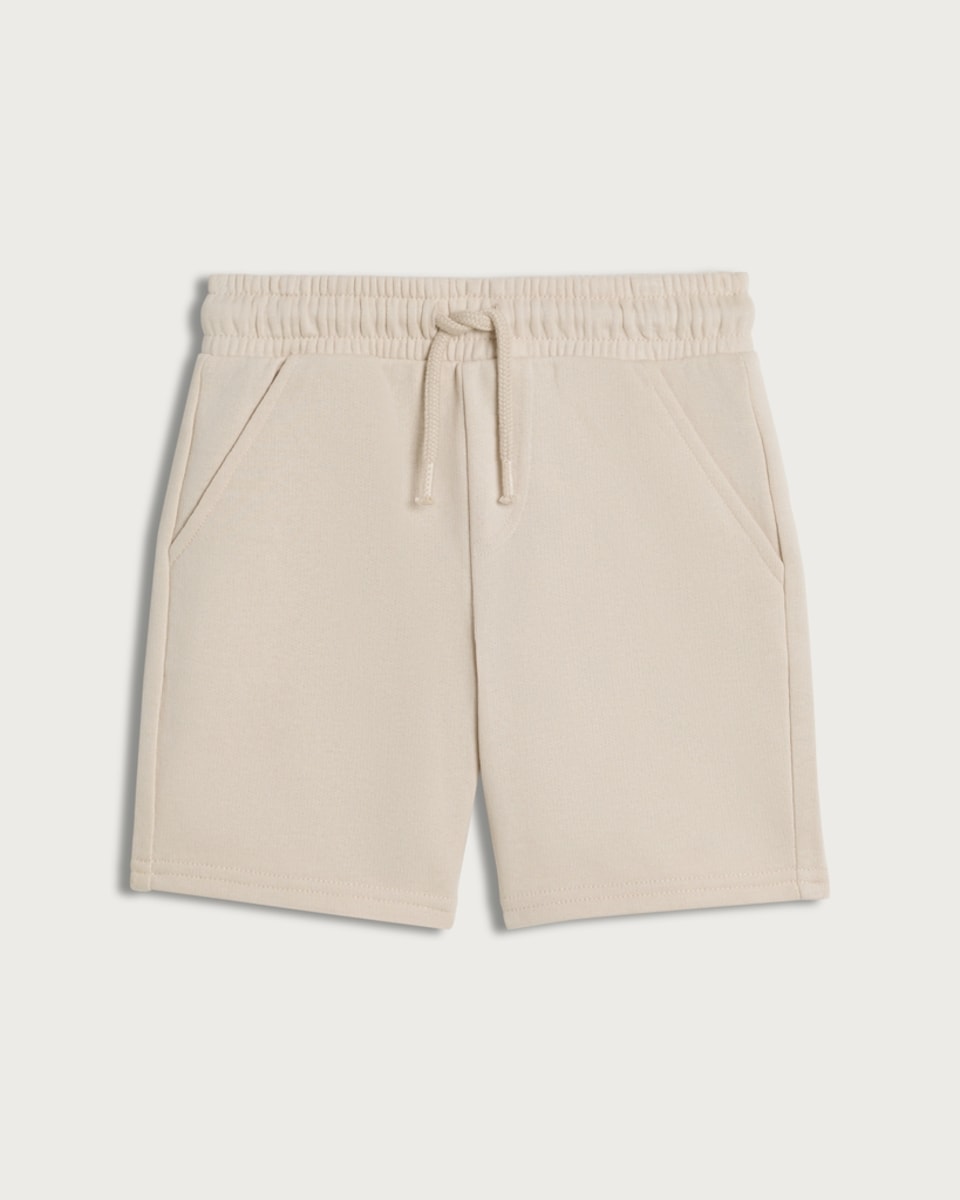 F&F Boys Cotton Rich Drawstring Shorts in Stone