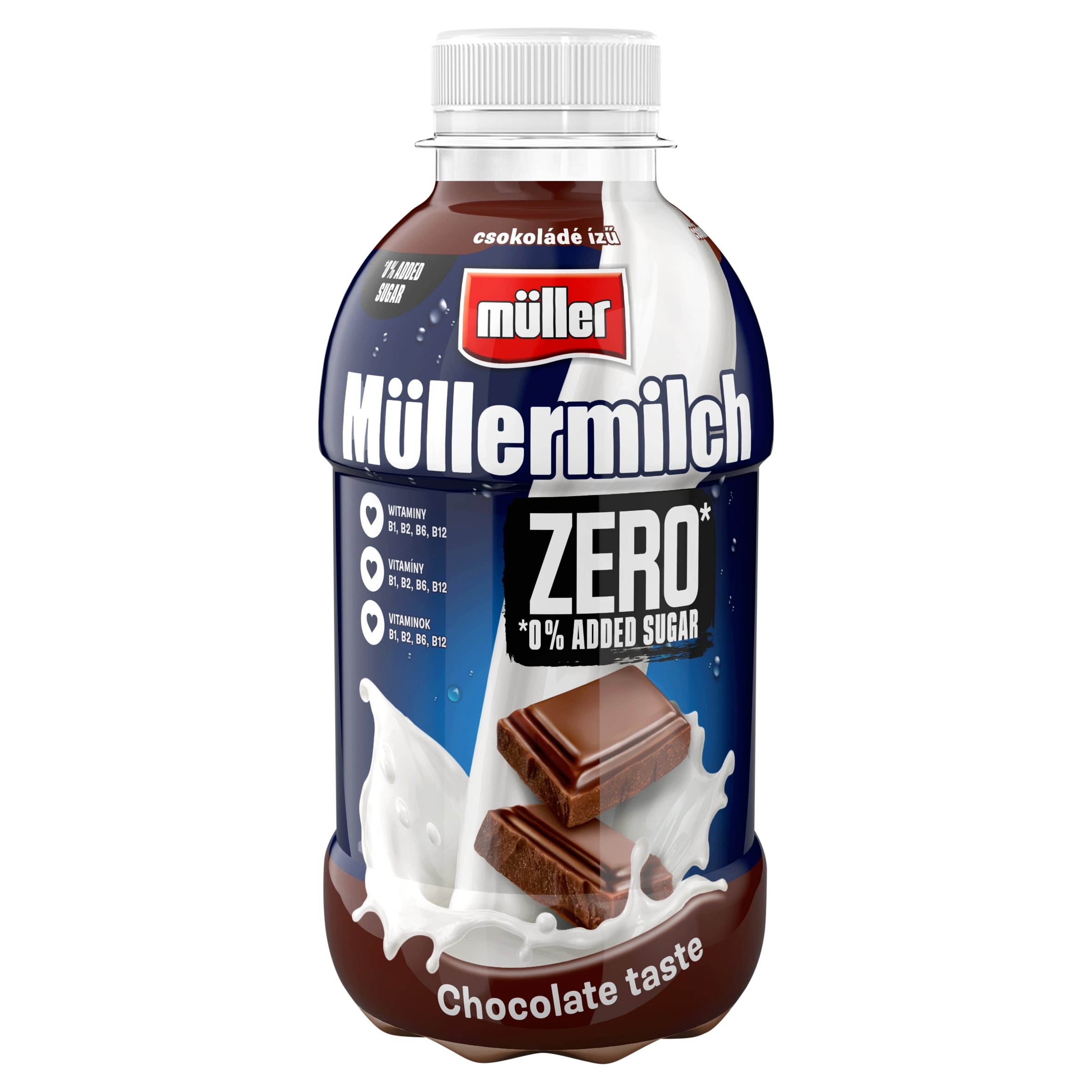 Müller Müllermilch Zero Chocolate Flavoured Low-Fat Milk Drink with  Sweeteners 387 ml - Tesco Groceries