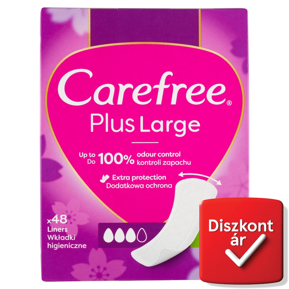 Carefree Plus Large Aloe Vera Scent Pantyliners 48 pcs