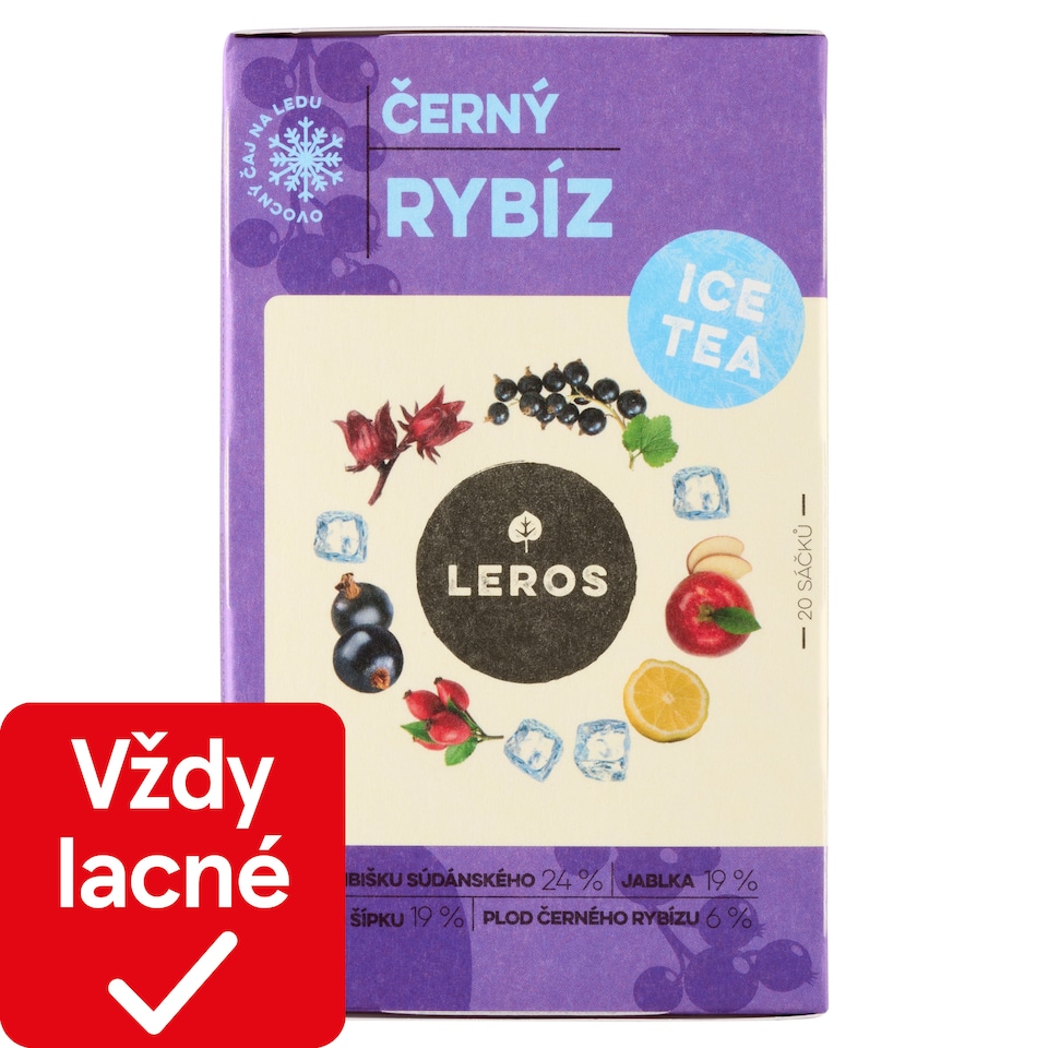 obrázok 1 z Leros Čajová chvíľka Ice Tea čierna ríbezľa 20 x 2 g (40 g)