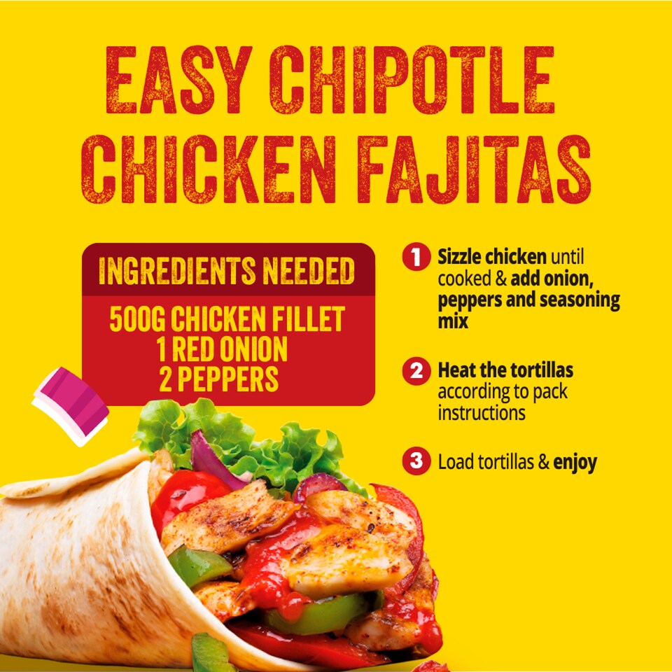 image 1 of Old El Paso Smoky Chipotle Fajita Kit 500g