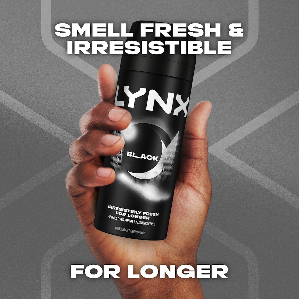 image 1 of Lynx Black 48h Deodorant Bodyspray for Men 150ml