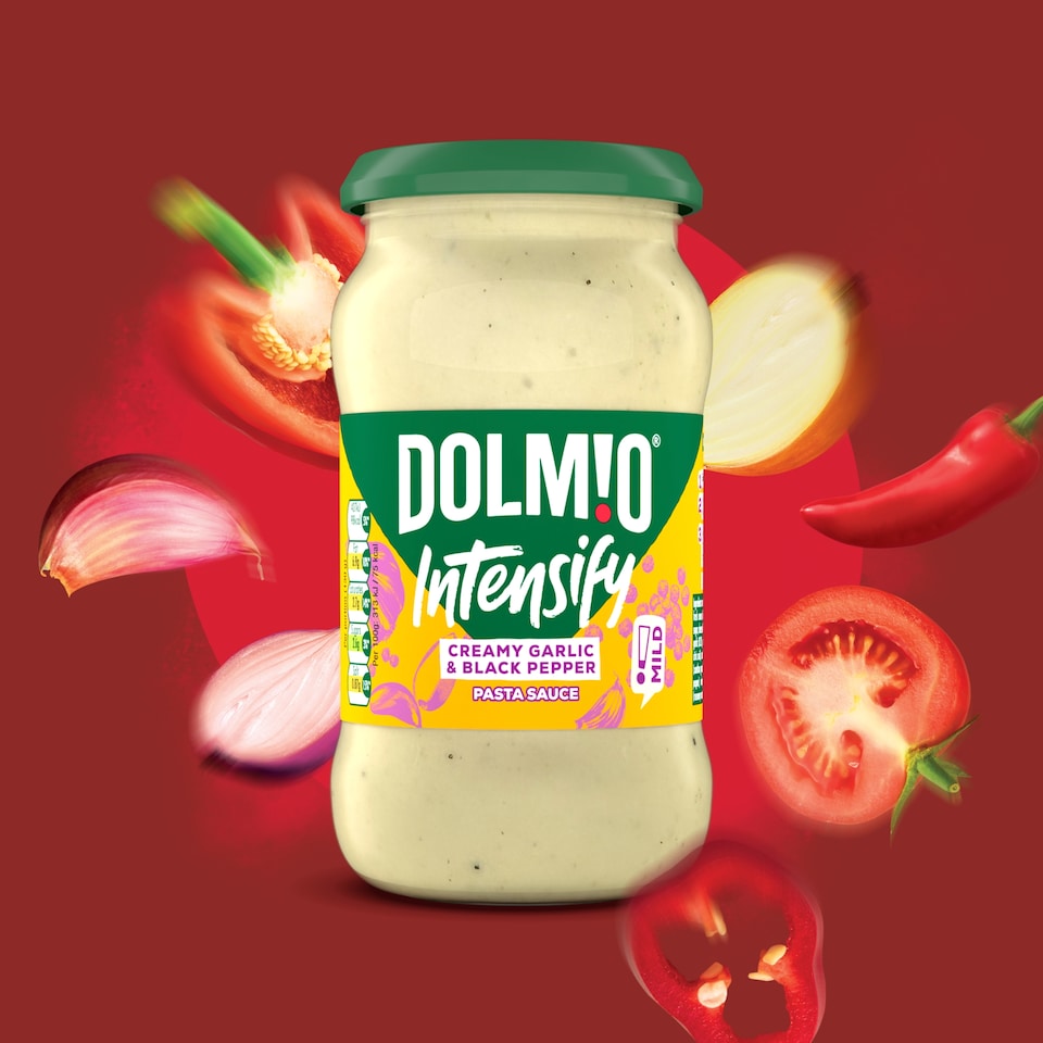 image 1 of Dolmio Intensify Creamy Garlic & Black Pepper Sauce 390G