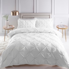 Silent Night Cotton Rich White Duvet Set Kingsize