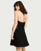 image 3 of F&F Crochet Detail Beach Dress with Linen in Black