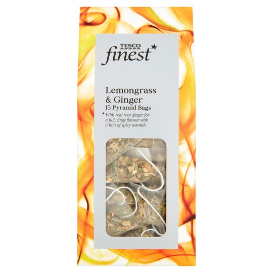 Tesco Finest Lemon Ginger & Lemon Grass Tea 15S 30G Tesco Groceries