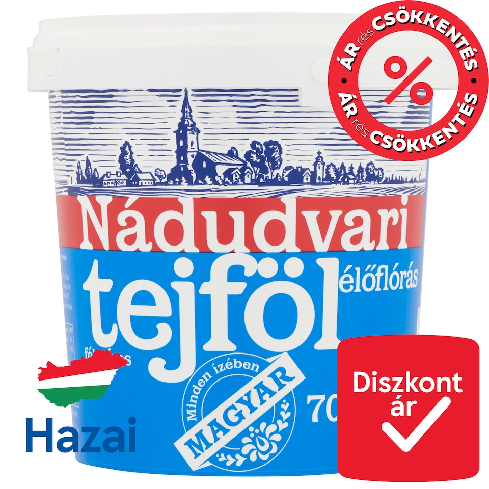 Nádudvari élőflórás, félzsíros tejföl 12% 700 g  1. kép