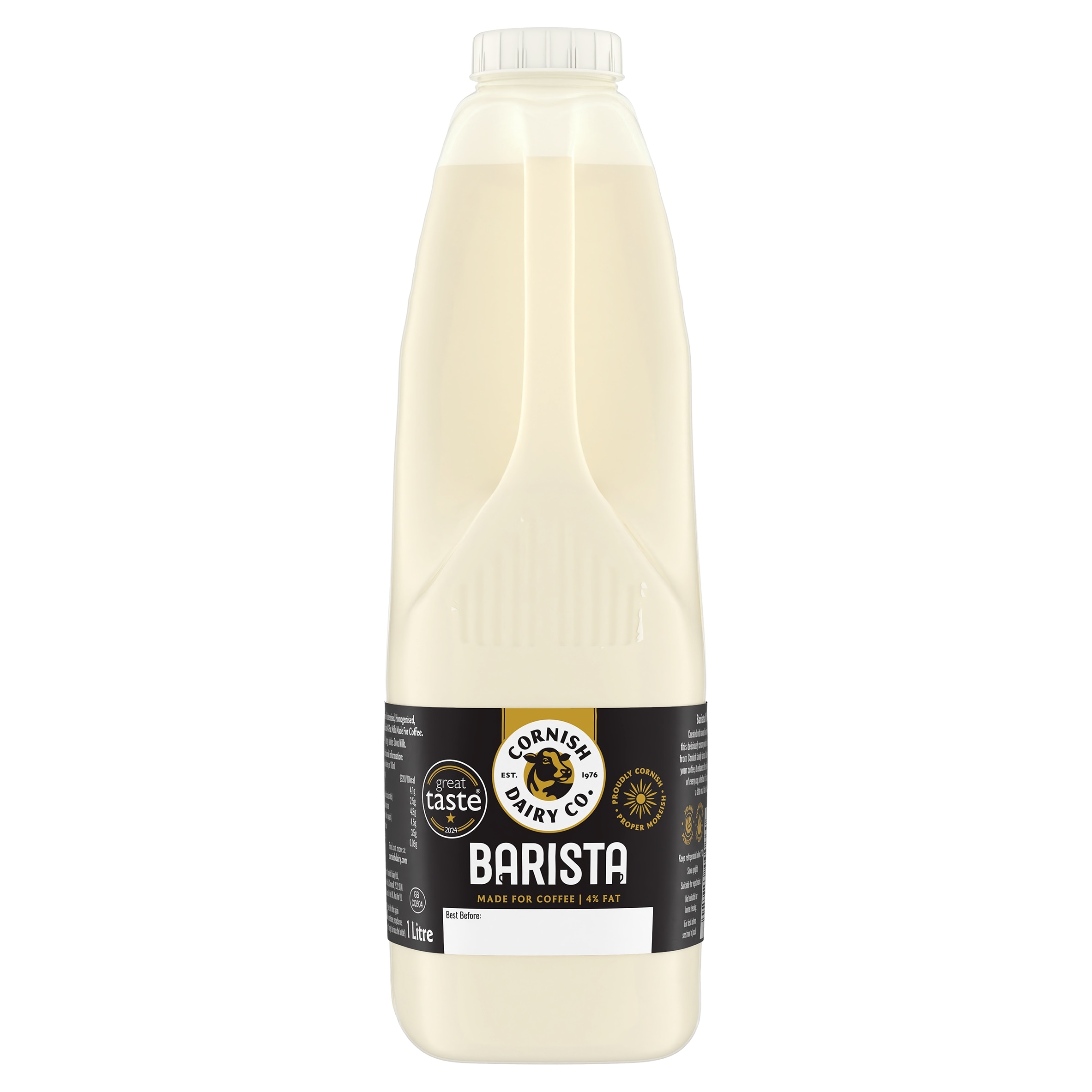 Cornish Dairy Co Barista Milk 4% Fat Made for Coffee 1 Litre