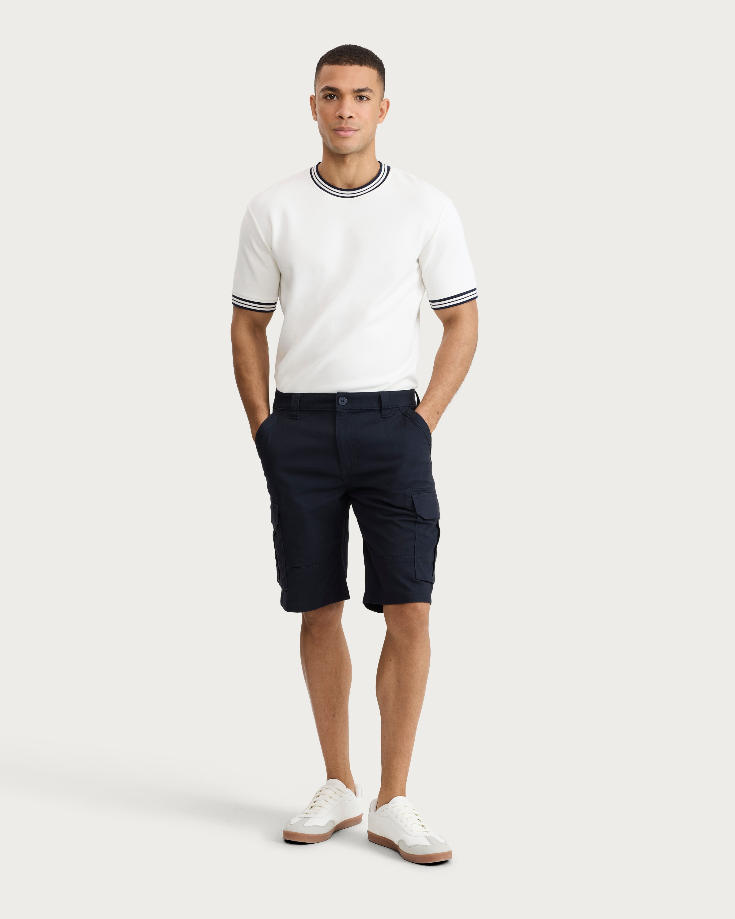 F&F Cotton Rich Cargo Shorts in Navy