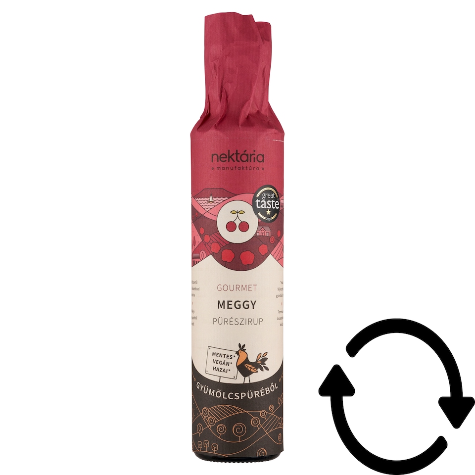 Nektária Sour Cherry Gourmet Fruit Puree Syrup 500 ml