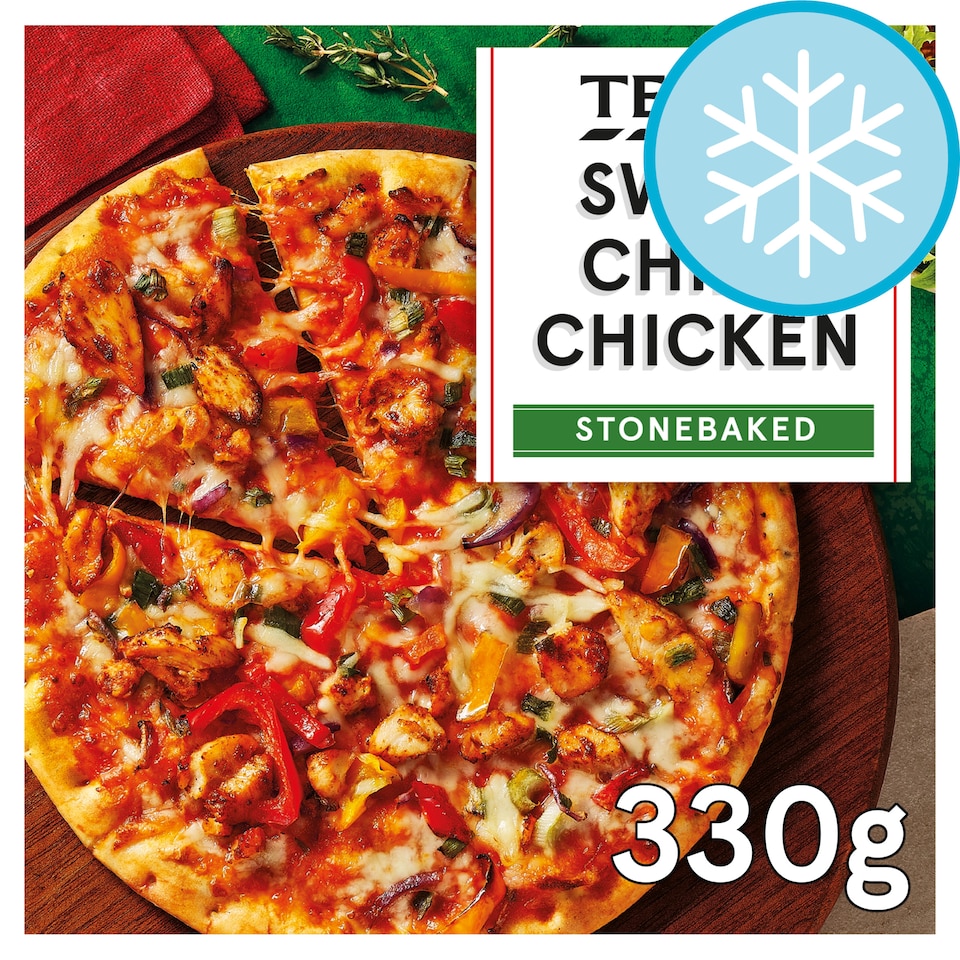 Tesco Stonebaked Sweet Chilli Chicken Pizza 330g