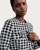 image 1 of F&F Dogtooth Textured Belted Jacket in Black