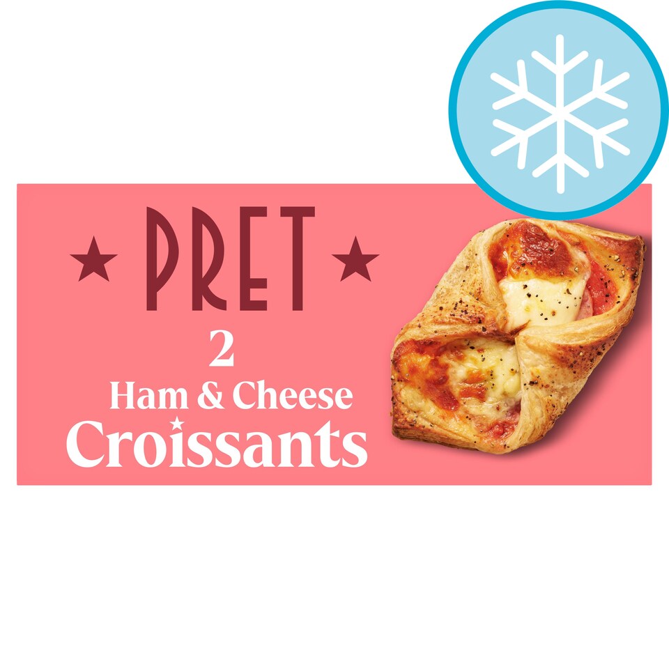 Pret 2 Ham & Cheese Croissants 220G Tesco Groceries