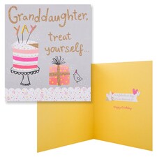 Hallmark Birthday Card Granddaughter, Treat Yourself..