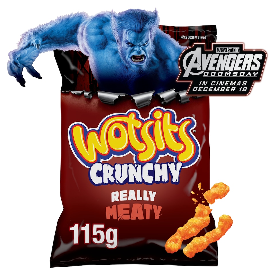 image 1 of Wotsits Crunchy Really Meaty Flavour Corn Puffs 115g