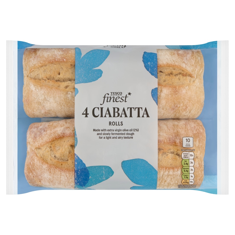 Tesco Finest Ciabatta Rolls 4 Pack 360g
