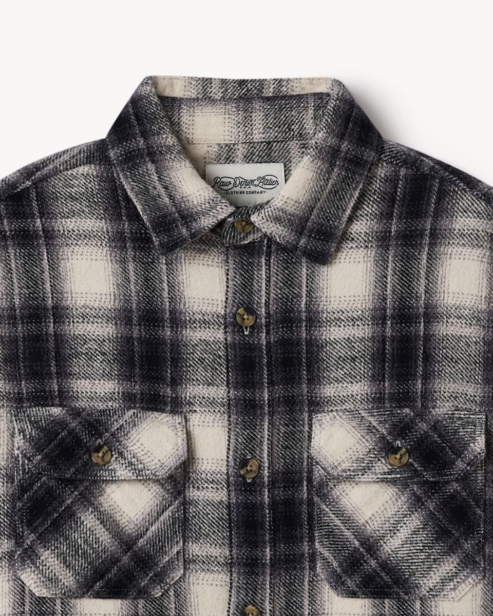 image 1 of RDA Pure Cotton Checked Shirt in Cream