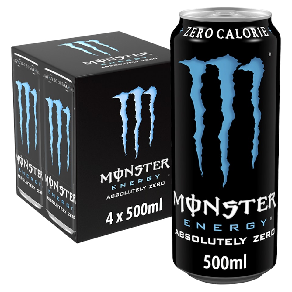 image 1 of Monster Energy Drink Zero Sugar 4x500ml