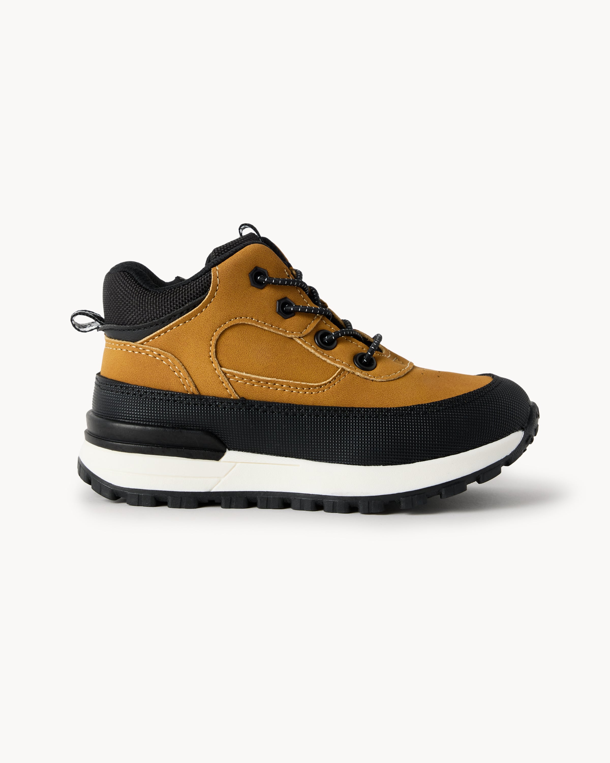 F&F Boys Lace Up Work Boots in Tan