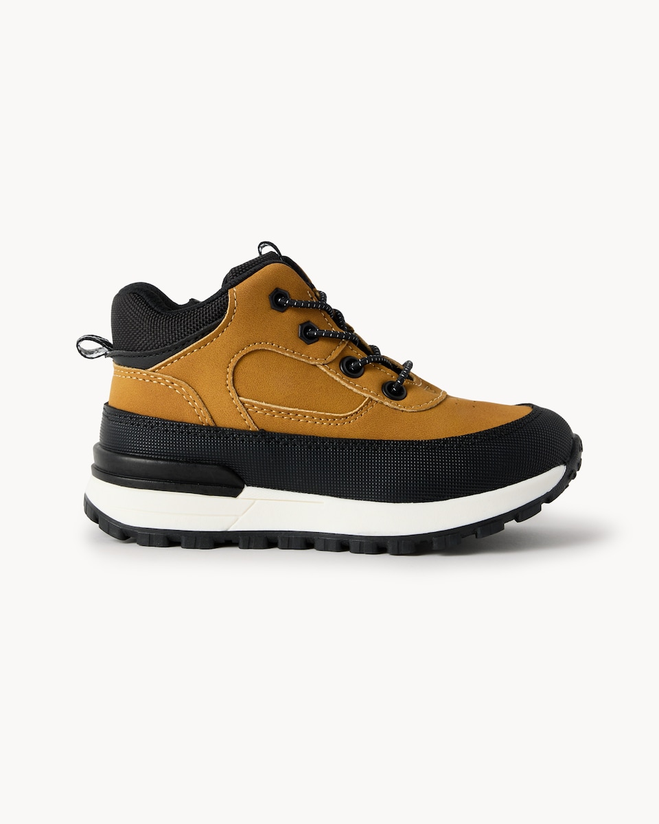 image 1 of F&F Boys Lace Up Work Boots in Tan