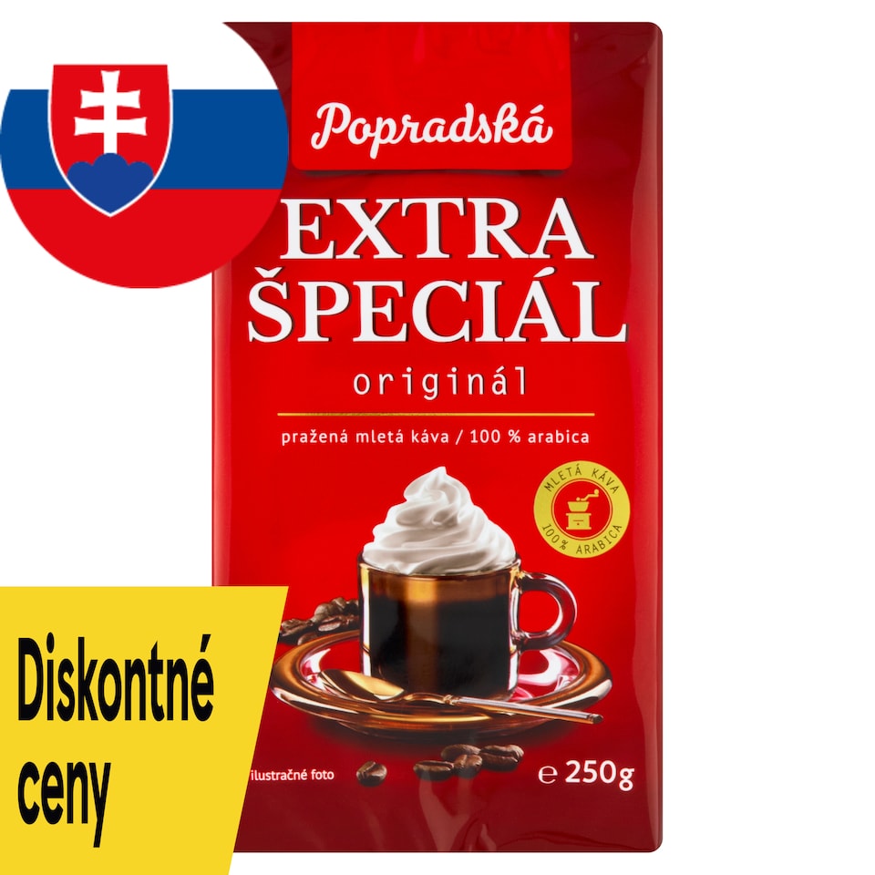 obrázok 1 z Popradská Extra špeciál pražená mletá káva 250 g