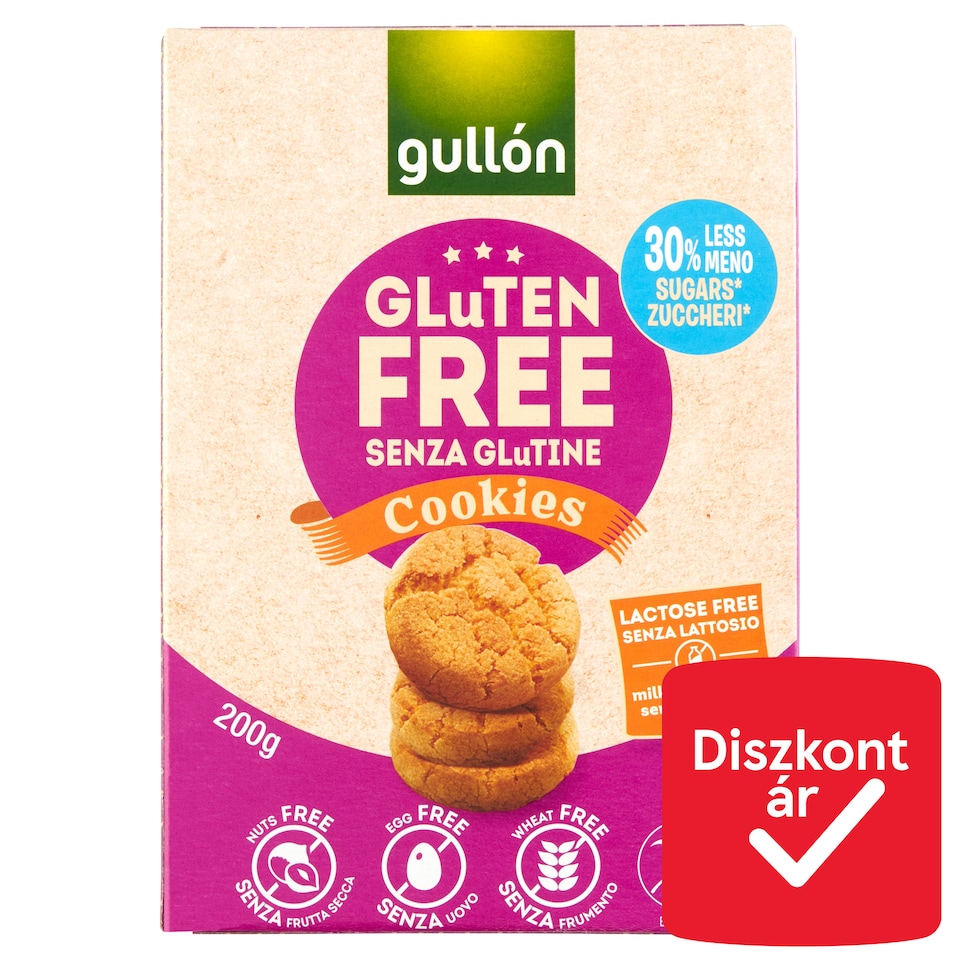 Gullón Pastas glutén- tej- és laktózmentes keksz 200 g  1. kép