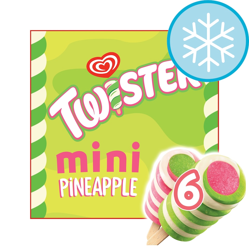 image 1 of Wall's Twister Mini Pineapple Ice Cream Lollies 6x50ml