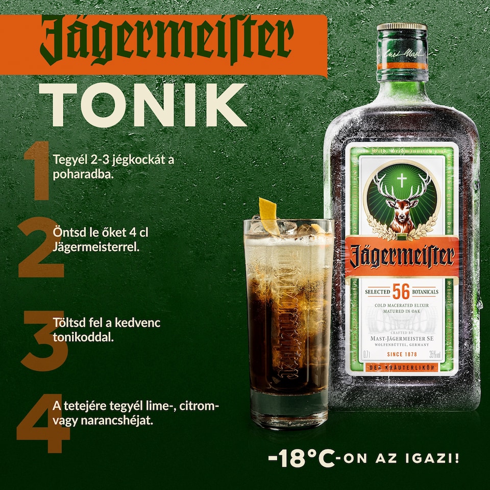 Jägermeister gyógynövénylikőr 35% 700 ml  1. kép