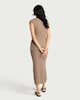 image 3 of F&F Textured Sleeveless Maxi Dress in Tan