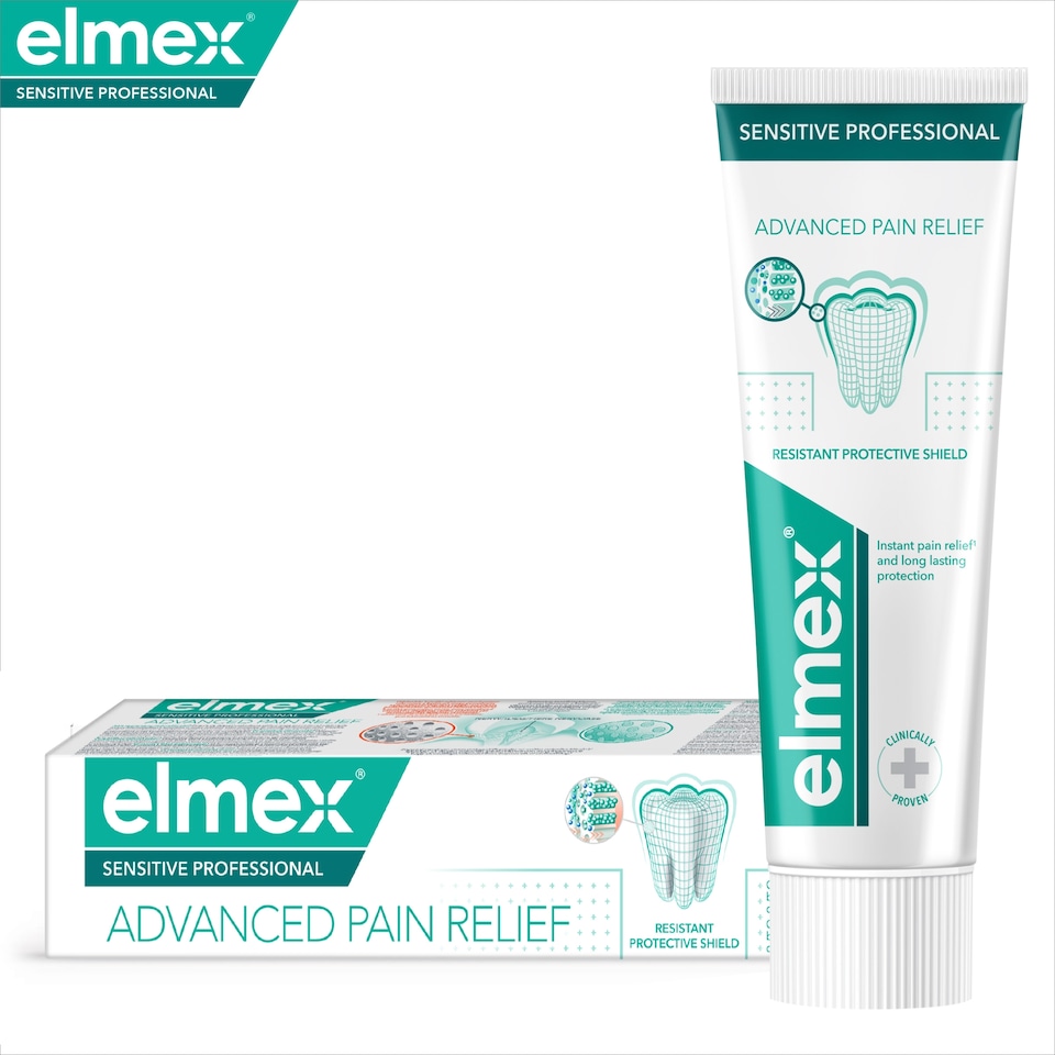 Obrázek 1 pro produkt elmex® Sensitive Professional Advanced Pain Relief zubní pasta pro citlivé zuby 75 ml