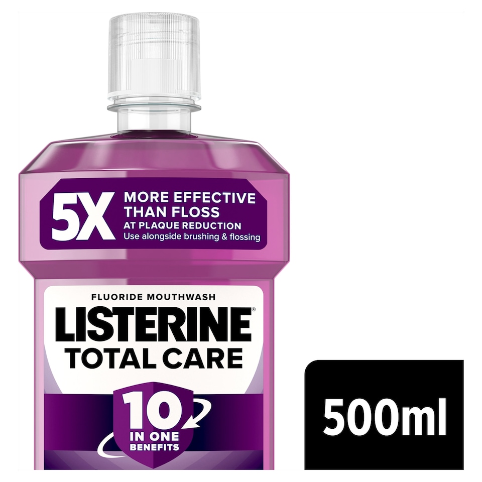image 1 of Listerine Total Care 10-in-1 Benefit Clean Mint Mouthwash 500ml